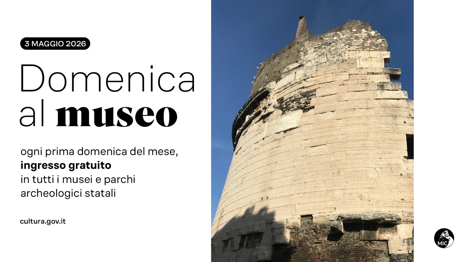 Domenica al museo nel Parco Archeologico dell'Appia Antica | 3 maggio 2026
